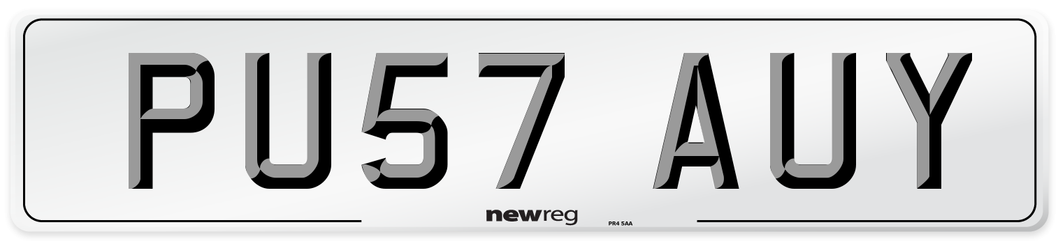 PU57 AUY Number Plate from New Reg